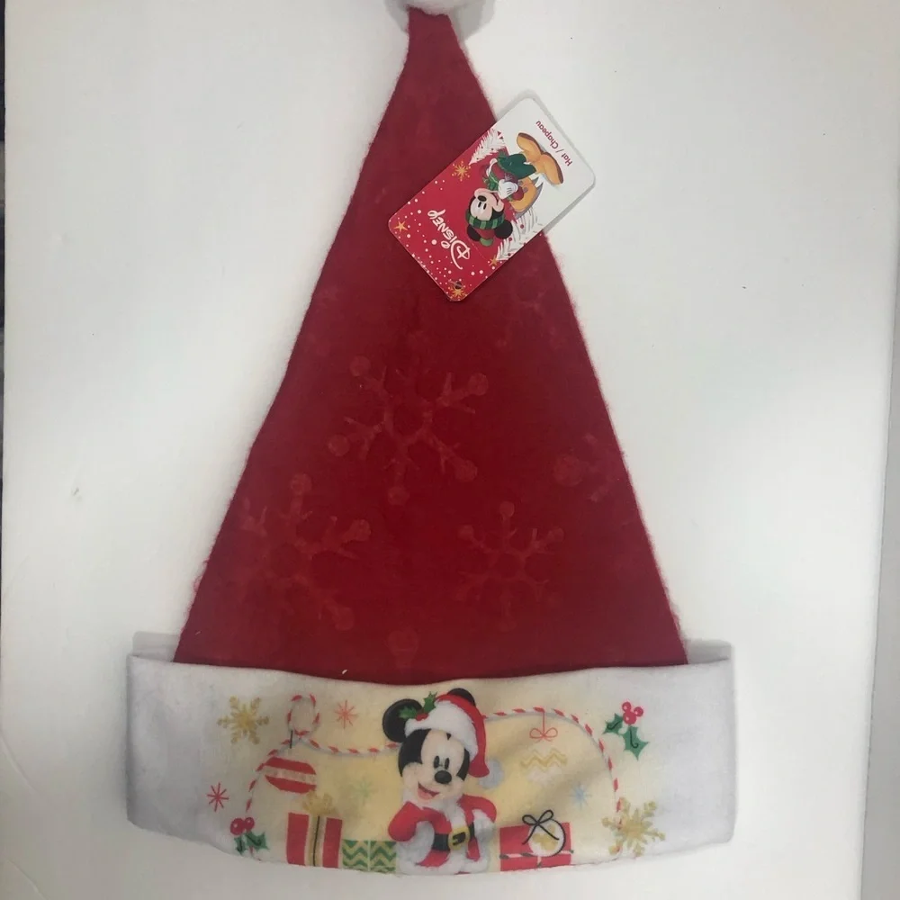 Mickey Santa hat  NWT